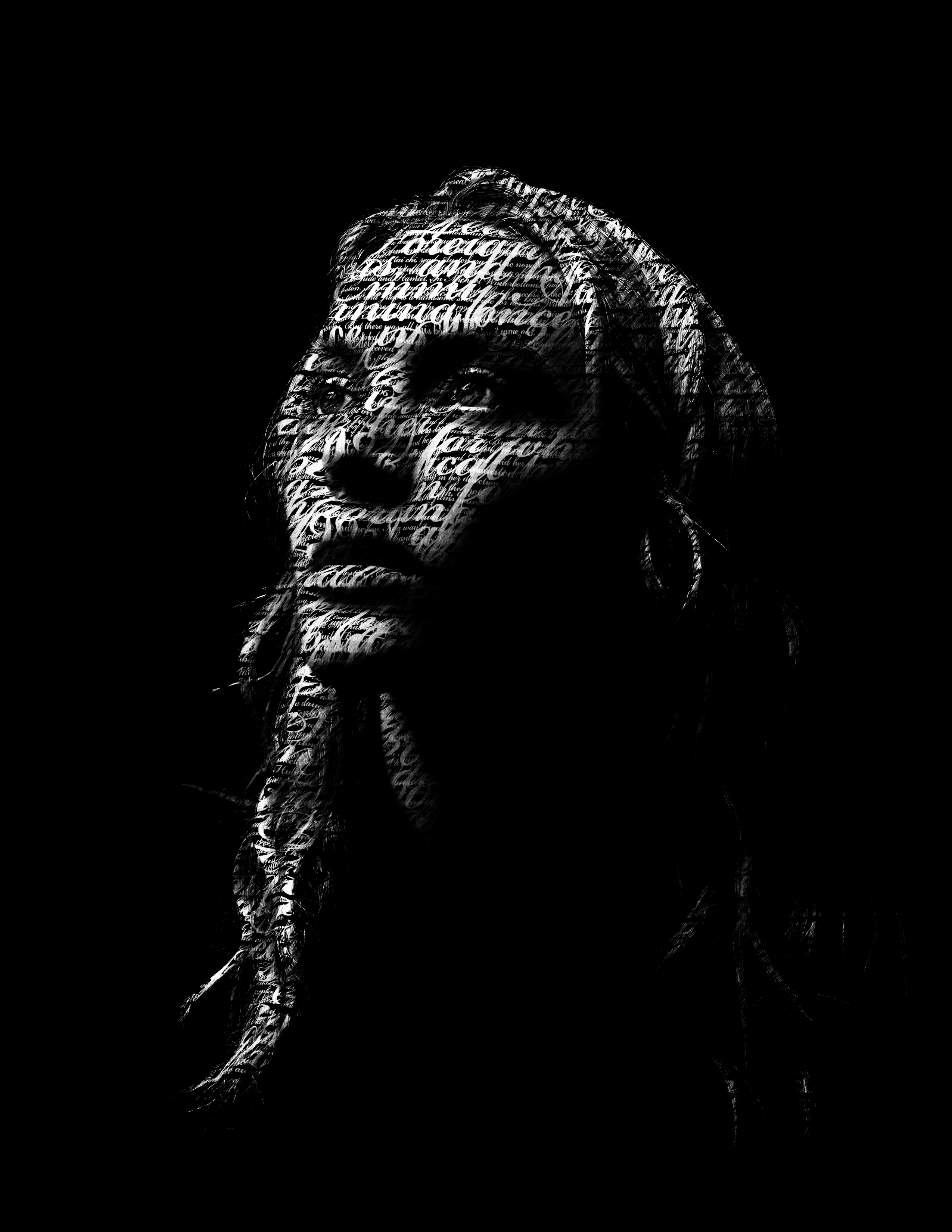 Kate Winslet Typographic Portrait